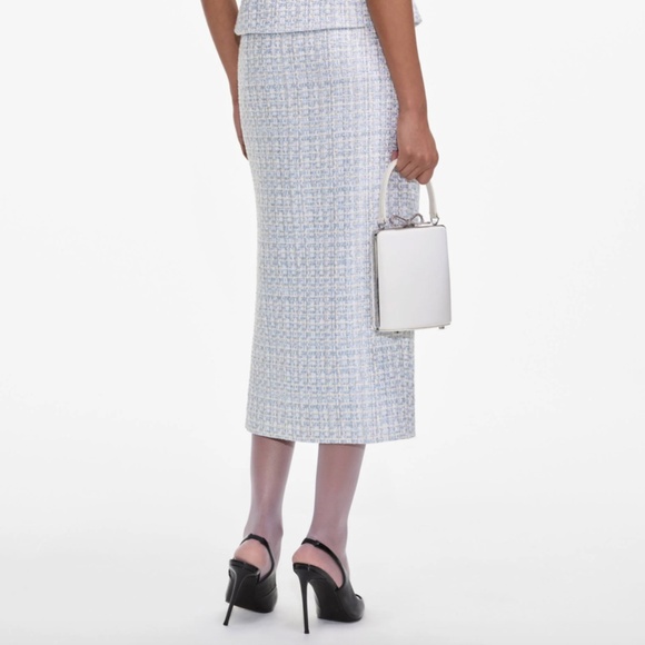 self-portrait Blue Boucle Midi Dress US12 - MSRP $615 - NWT - Picture 7 of 8